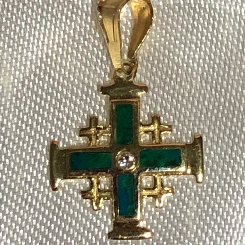 14kt Gold Authentic Jerusalem Cross Pendant